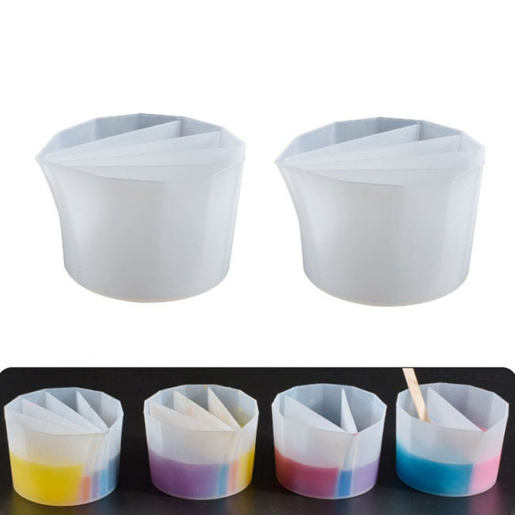 2 PCS DIY Crystal Epoxy Color Separation Cup Silicone Toning Cup, Style: 5 Grid by bashfashion
