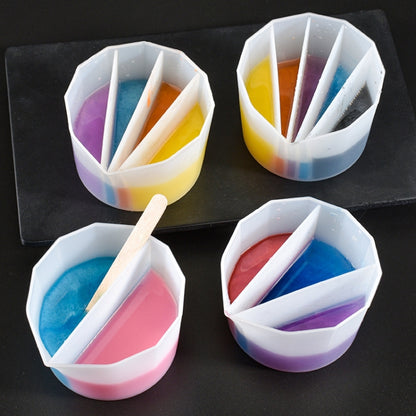 2 PCS DIY Crystal Epoxy Color Separation Cup Silicone Toning Cup, Style: 5 Grid by bashfashion