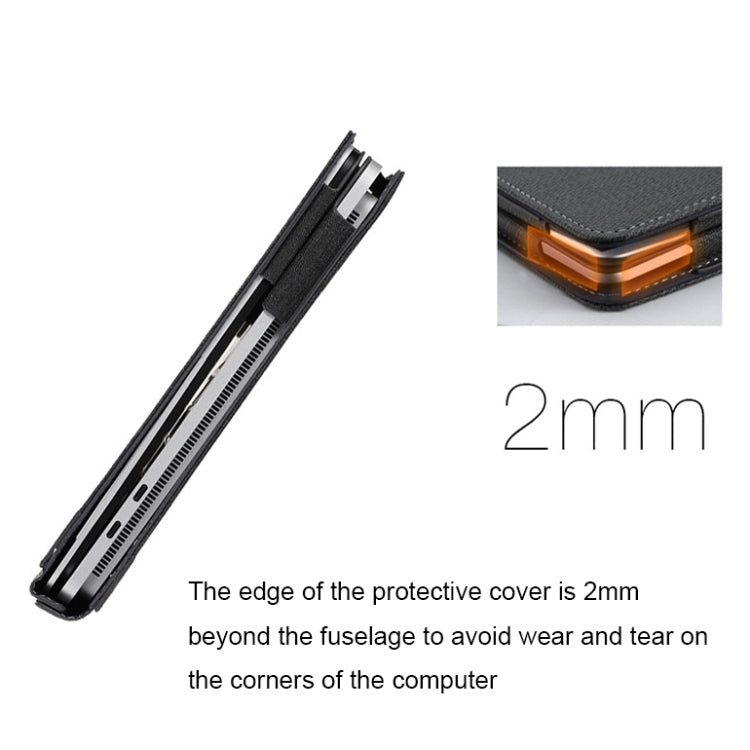 Leather All-inclusive Anti-drop Protective Case For Microsoft Surface Laptop Studio(Cotton Cloth Texture-Light Gray) by bashfashion