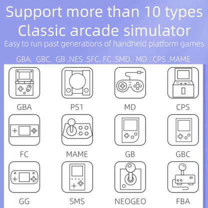RG3000 Handheld Game Console Support Double Handle Mini Game Console(Purple) by bashfashion