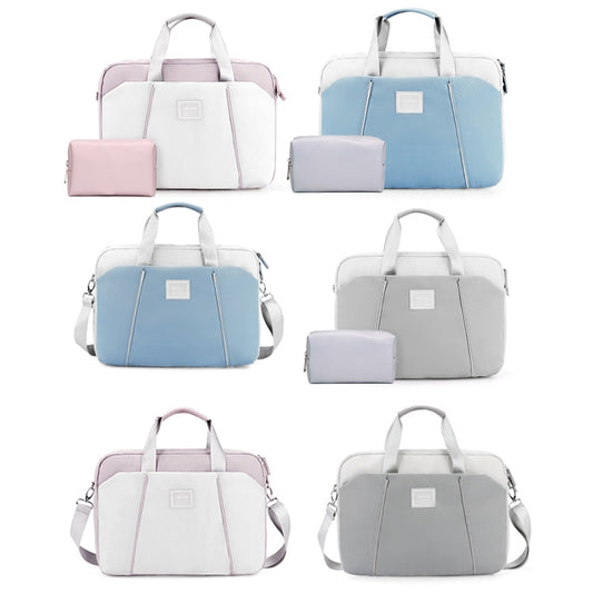 13.3-14 inch Computer Handheld Messenger Bag For Apple MacBook / Huawei / Xiaomi / Basne(Landscape tattoo light blue) by bashfashion