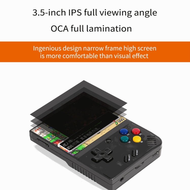 Miyoo Mini Plus 3.5 Inch IPS Screen Retro Handheld Game Console 64GB 15K Games(Grey) by bashfashion