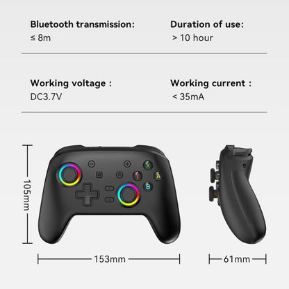 Wireless Bluetooth Somatosensory Vibration Gamepad for Nintendo Switch/Switch PRO, Color: White by bashfashion