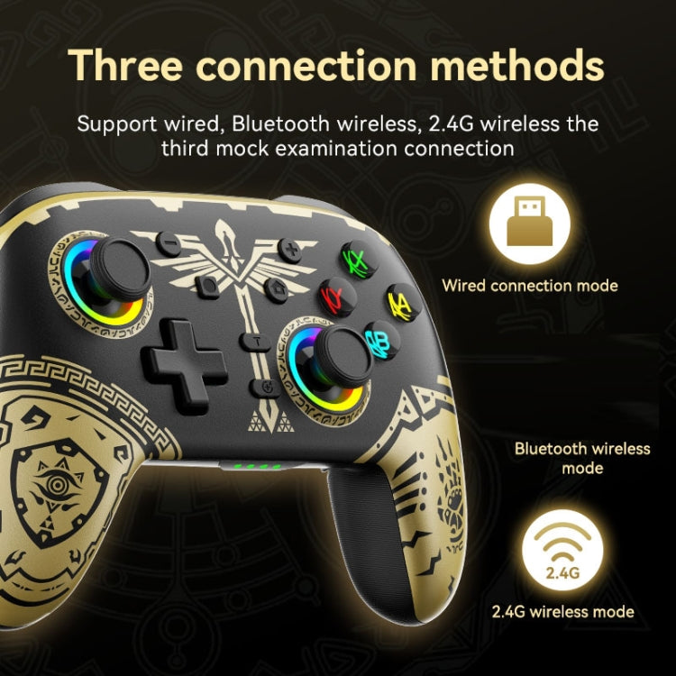 Wireless Bluetooth Somatosensory Vibration Gamepad for Nintendo Switch/Switch PRO, Color: White Green by bashfashion