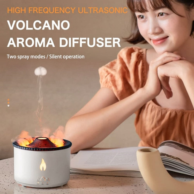 Volcanic Essential Oil Aroma Diffuser Ultrasonic Air Humidifier, Model: Full Split Remote Control(UK Plug) by bashfashion