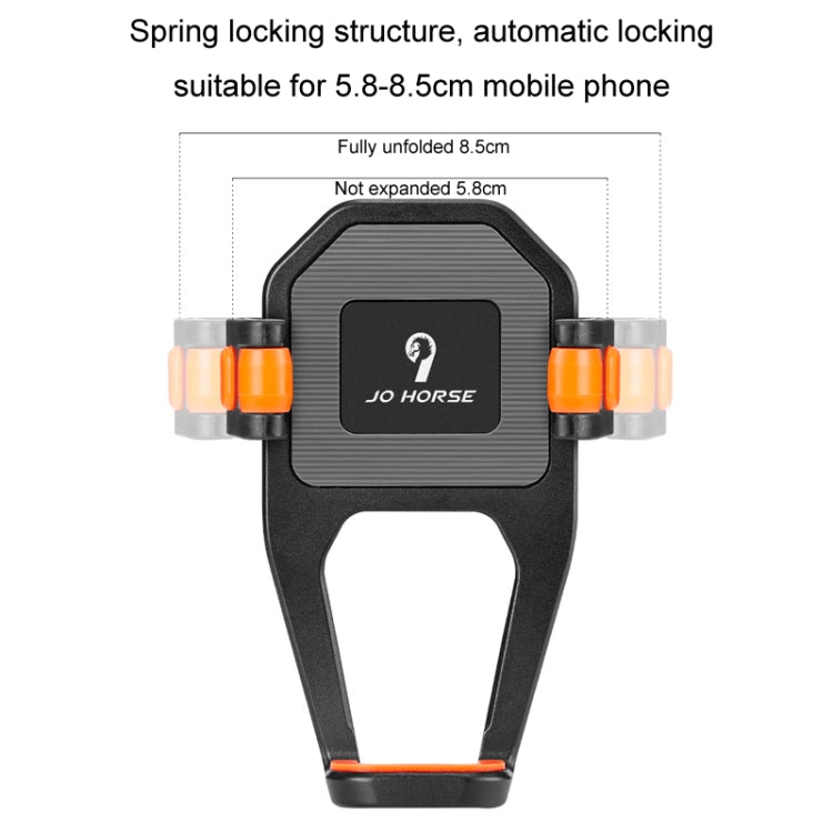 JO HORSE Aluminum Alloy Bicycle Riding Mobile Phone Navigation Roller Fixed Bracket, Color: Titanium Handlebar by JO HORSE