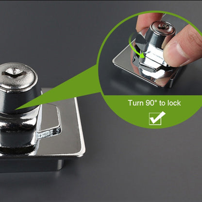 4 inch Interlocking No Hole Hook With Locking Hasp Chest Of Drawers Door Lock With Iron Key by bashfashion