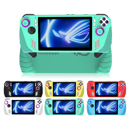 For ASUS ROG Ally Game Console Silicone Protective Cover + Button Cap Set Pocket Gaming Accessories(White) by bashfashion