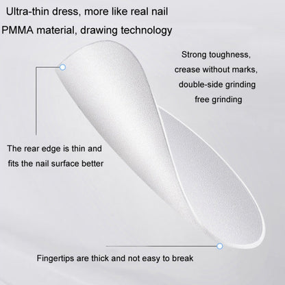 10pairs Of 100pcs/Box Frosted False Nails Artificial Tip, Shape: Short Square S by bashfashion