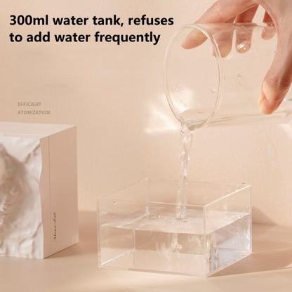 Moon Meteorite Mini Humidifier With Colorful Night Light(White) by bashfashion