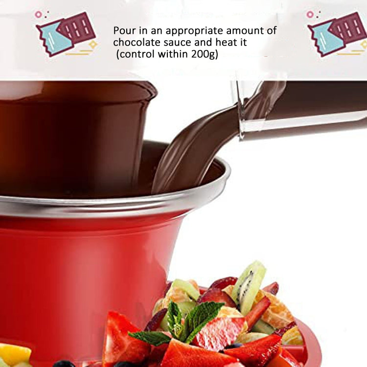 35W 3 Tier Chocolate Fountain Mini Fondue Set with Hot Melting Pot Base 220V EU Plug by bashfashion