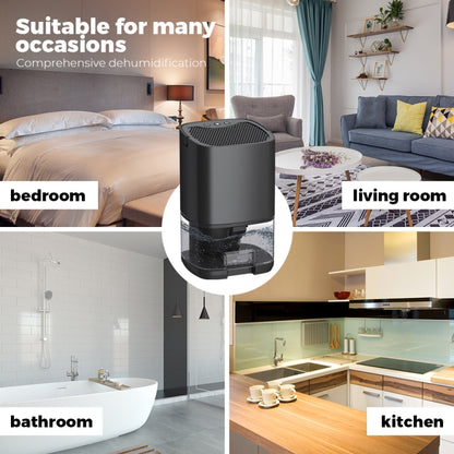 1L 36W Air Dehumidifier for Home Damp Drying Clothes with 7 colors Light UK Plug(White) by bashfashion