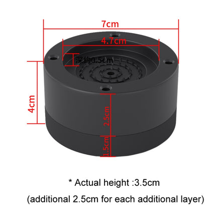 Washing Machine Base Non-Slip Heightening Fixed Shock-Absorbing Foot Pads, Color: Black 8.5cm by bashfashion