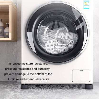 Washing Machine Base Non-Slip Heightening Fixed Shock-Absorbing Foot Pads, Color: Black 8.5cm by bashfashion