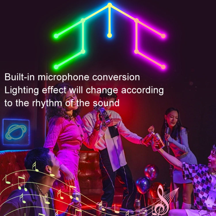 JSK-P26 Smart WiFi Bluetooth Version RGB Direct Illumination Phantom Splicing Light, Support Amazon Alexa / Google Assistant / DuerOS, Style: 9 Sections+AU Plug Adapter(White) by bashfashion