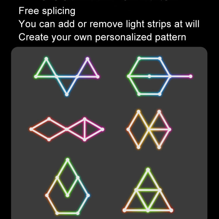 JSK-P26 Smart WiFi Bluetooth Version RGB Direct Illumination Phantom Splicing Light, Support Amazon Alexa / Google Assistant / DuerOS, Style: 9 Sections+AU Plug Adapter(White) by bashfashion