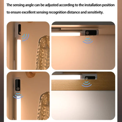 Rechargeable Under Cabinet LED Motion Sensor Night Light with Digital Display 1200mAH(Black) by bashfashion