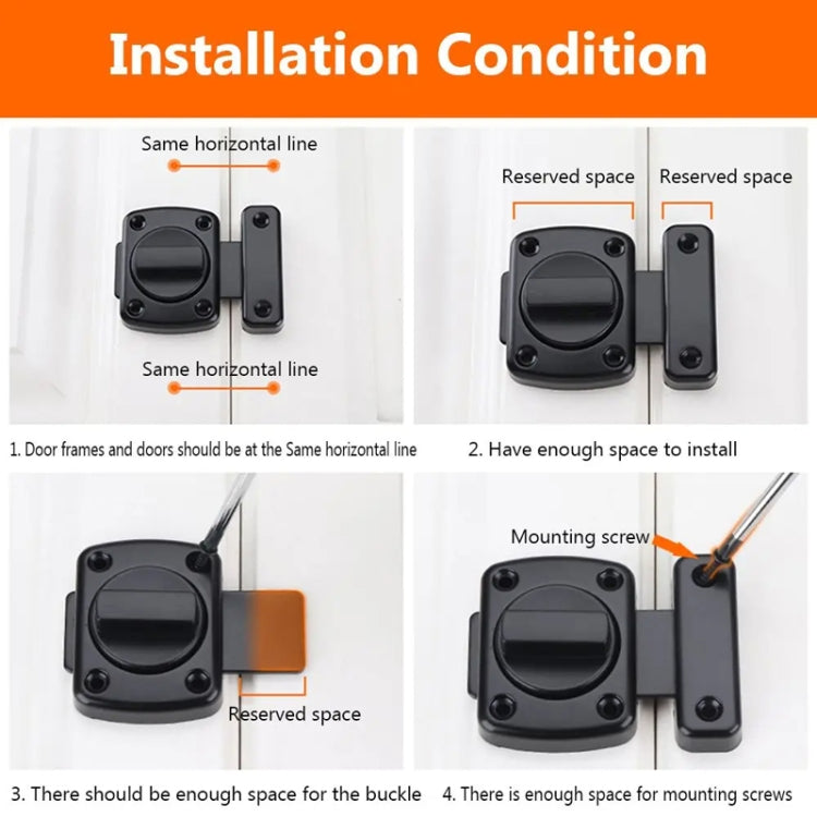 Stainless Steel Rotate Bolt Latch Anti-Theft Security Bathroom Door Lock Spring Latch, Specification: Extra Large Red Bronze by bashfashion