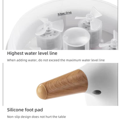 Dynamic Multi-Spray Aromatherapy Diffuser With Colorful Lights Remote Control Humidifier US Plug(V80 Spit Circle Upgrade Model) by bashfashion