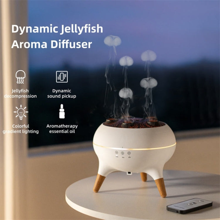 Dynamic Multi-Spray Aromatherapy Diffuser With Colorful Lights Remote Control Humidifier US Plug(V80 Spit Circle Upgrade Model) by bashfashion
