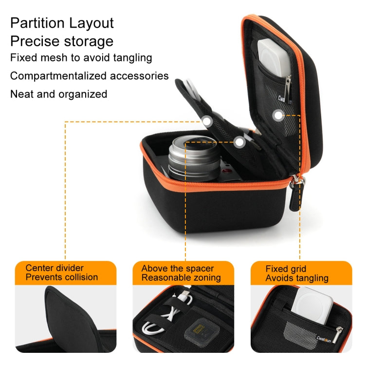 Cwatcun D156 Large Portable Storage Bag Small Microslice Hard Shell Camera Bag(Strawberry Pink) by Cwatcun