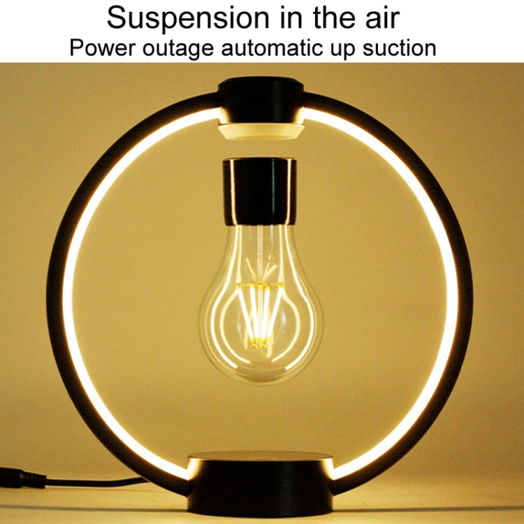 Magnetic Levitation Light Bulb Table Lamp Desktop Ambient Luminous Night Light, Specification: UK Plug(Light Color) by bashfashion