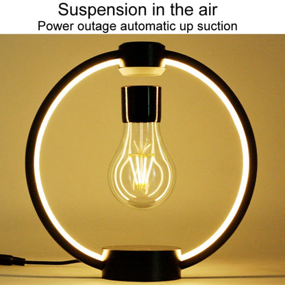 Magnetic Levitation Light Bulb Table Lamp Desktop Ambient Luminous Night Light, Specification: UK Plug(Light Color) by bashfashion