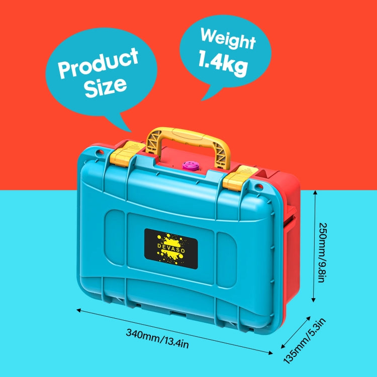 DEVASO For Switch / OLED IP67 Waterproof Storage Case Hardshell Bag, Color: Black White+Shoulder Strap by DEVASO