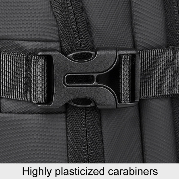 WEIXIER B726 Simple Expandable Double-Shoulder Backpack Large Capacity Business Casual Bag(Black) by WEIXIER