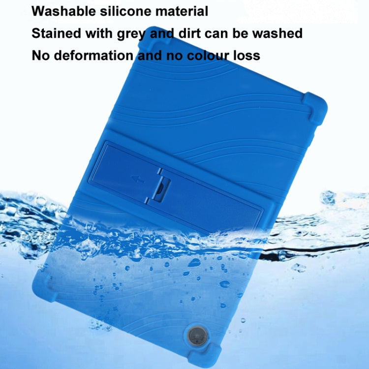 For Samsung Galaxy Tab A9+ Shockproof Silicone Tablet Protective Case With Holder(Rose Red) by bashfashion