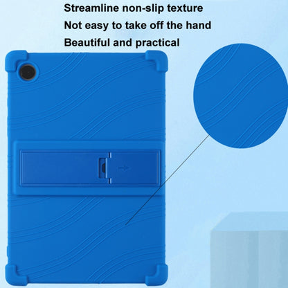 For Samsung Galaxy Tab A9+ Shockproof Silicone Tablet Protective Case With Holder(Blue) by bashfashion
