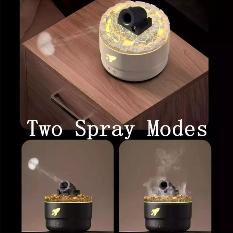 Turret Shape Aromatherapy Humidifier With 3-speed Timer 7-color Atmosphere Light US Plug Black by bashfashion