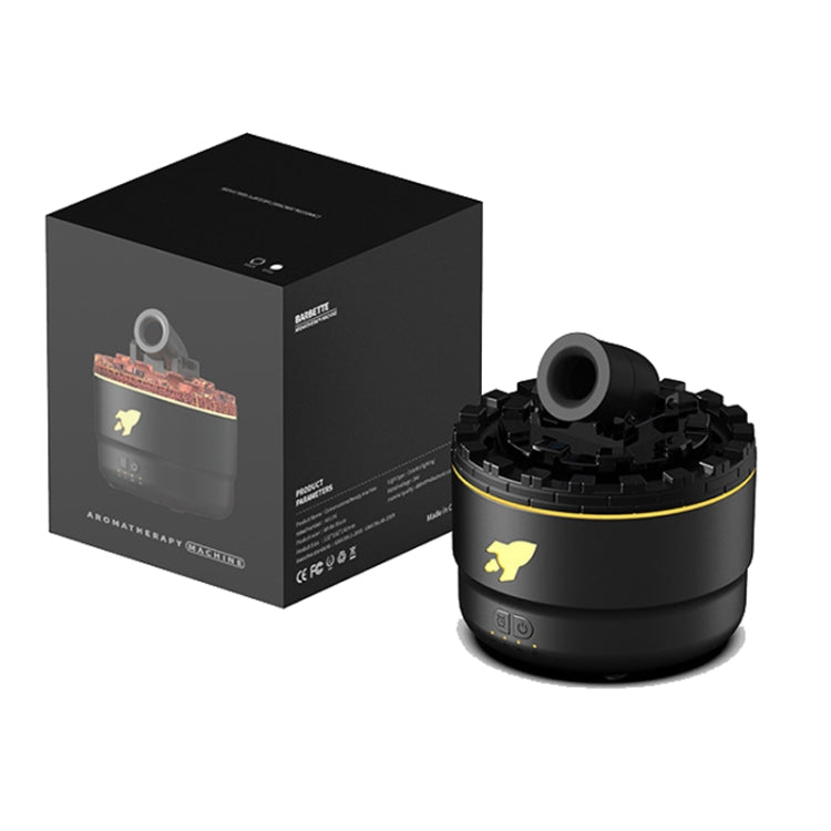 Turret Shape Aromatherapy Humidifier With 3-speed Timer 7-color Atmosphere Light US Plug White by bashfashion