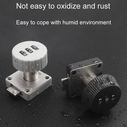 Home Cabinet Desk Drawer Combination Lock Lockers File Security Latches, Style: Black Rounded by bashfashion