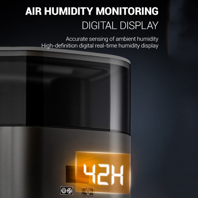 JSQ-58 1.1L large Capacity Digital Display Flame Atomization Humidifier, Color: White(US Plug) by bashfashion