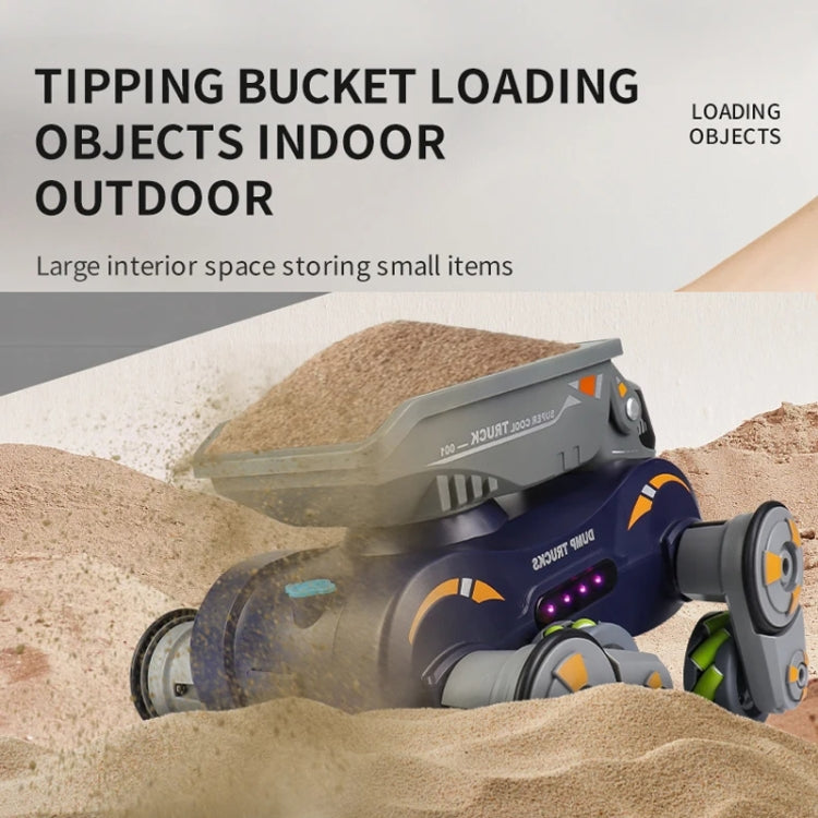 Eight Wheel Stunt Robot Dog Smart Gesture Sensor RC Kids Toy Car With Lights Music Spray Car, Style: Green Single RC by bashfashion