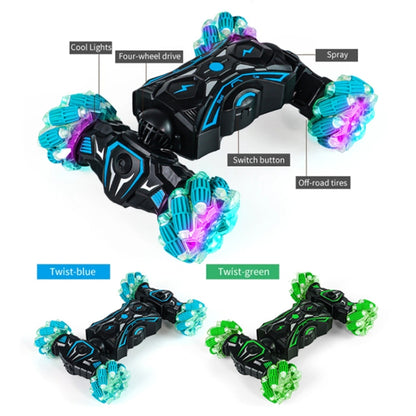 2.4G Spray RC Car Gesture Sensor Music Lights Twist Stunt Drift Car Double Side Driving Buggy Toy, Color: Handle RC Green by bashfashion