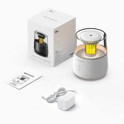 Raindrop Candlelight Aromatherapy Diffuser Air Humidifier with Colorful Lights EU Plug White by bashfashion