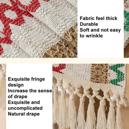 33x183cm Christmas Towel Embroidery Table Flag Simple Tablecloths(Christmas Tree Wave) by bashfashion