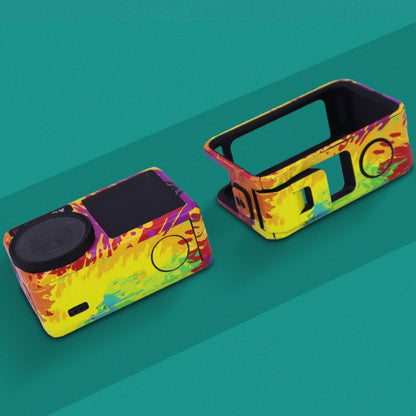 For DJI Action 4 Motion Camera Stickers All Inclusive Photo Frame Color Changing Stickers Accessories, Style: AC4-10 Circuit Dark Gold by bashfashion