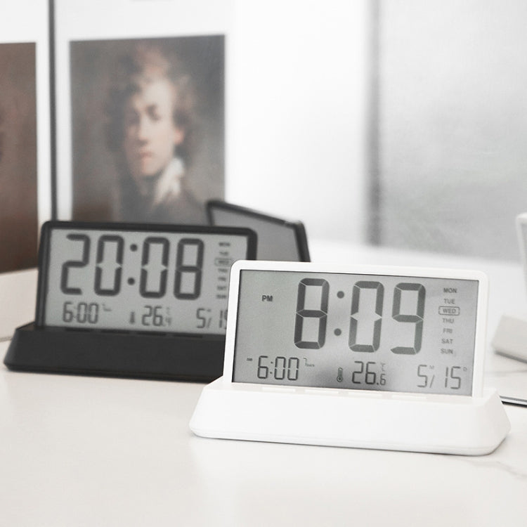 Multifunctional Temperature / Date Display Electronic Alarm Clock(White Transparent) by bashfashion