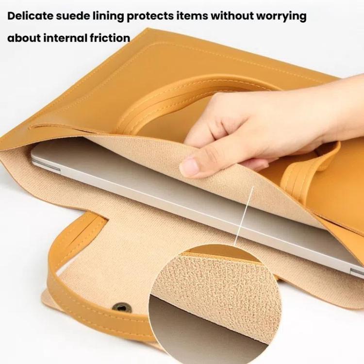 Laptop Computer Handbag For Ipad Macbook Lenovo Huawei Computer Inner Bag Briefcase, Spec: 15/16 inch(Yellow) by bashfashion