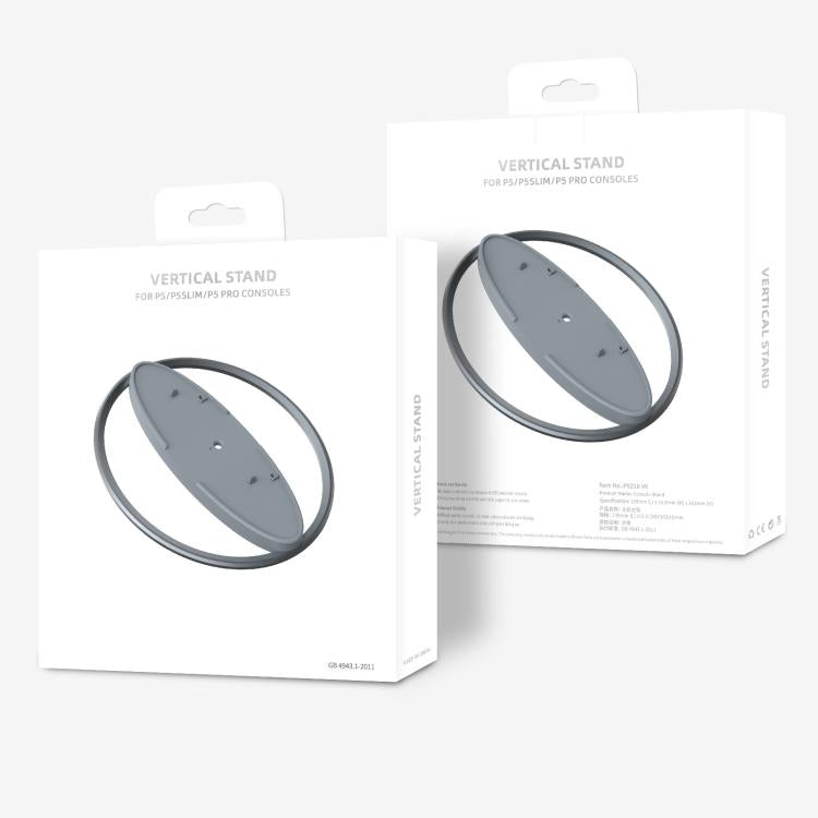 For PS5 / PS5 Slim / PS5 Pro Game Console Desktop Vertical Stand Non-Slip Base(Black) by bashfashion