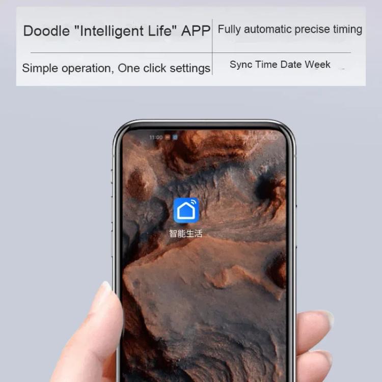 Wifi App Control LED Digital Wall Clock With RGB Light Multi-Functional Alarm Clock(White Shell Black Surface) by bashfashion