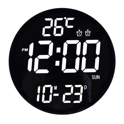 11.6-Inch White Light Wall Clock With Remote Control Multi-Functional Alarm Clock White+Cloth by bashfashion