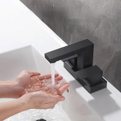 Dual Handle Two-Hole Bathroom Sink Faucet for Undermount Basin Separate Hot/Cold Water Controls, Spec: ORB-YH047 by bashfashion