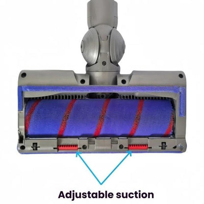 Adjustable Suction Floor Brush for Dyson V7 / V8 / V10 / V11 / V15 / G5 Vacuum Cleaners, Spec: Soft Head+Bristle Roller Set by bashfashion