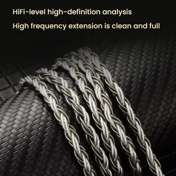 CVJ TS800 Eight Strands Copper Silver Plated Interchangeable Audio Plugs Headphone Upgrade Cable, Style: Type-C MMCX by CVJ
