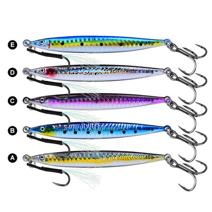 14G PROBEROS LF151 Long-Distance Casting Sinking Lure 3D Fast-Draw Sea Fishing Mackerel Hook(C) by PROBEROS