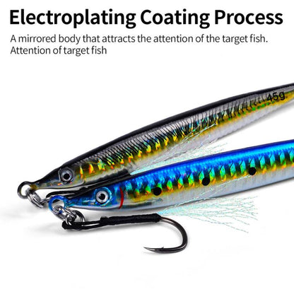 14G PROBEROS LF151 Long-Distance Casting Sinking Lure 3D Fast-Draw Sea Fishing Mackerel Hook(C) by PROBEROS